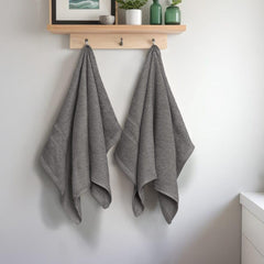 Troveo Super Soft Cotton Hand Towels 400 Gsm | Super Absorbent Multipurpose Hand Towel For Home Gym Workout Traveling Running & Kitchen (Steel Grey) - Pack Of 2