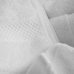 Divine Overseas Cotton Yarn Soft Extra Absorbent & Durable Gsm 1200 Face Towel Set (White) - Pack Of 6