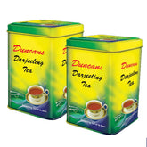 Duncans Darjeeling Tea - Pack Of 2 X 250gm Tin Caddy Pack, 8.8 Ounce Each | 100% Orthodox Tea Leaf - Darjeeling Loose Leaf Black Tea | Medium Caffeine Chai Patti