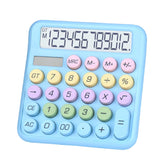 Desktop Calculator, Powered By Batteries (Included) 12 Digit Large LCD Display, Big Buttons Easy To Press, Automatic Sleep, For Office, School, Home. (Blue)