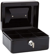 Latest Heavy Metal Locking Large Cash Box For Home Office Shop Money Cash, Colour - Black, Special Feature - Portable