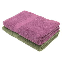 PatPug 100% Indian Ultra Soft Cotton 450 Gsm Bath Towel Large Bath Towel | Highly Absorbent Quick Drying Durable Towel For Men, Women & Kids (Mahogany & Olive Green)