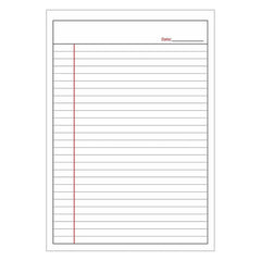 A4 Size, Pads, Writing Notepad, Paper Pad, 50 Single Side Ruled Sheets Per Pad (White) Pack Of 3