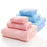 Mush Bamboo Luxurious 2 Bath + 2 Hand & 2 Face Towel 1800 Gsm | Ultra Soft, Absorbent & Antimicrobial Towel (Sky & Pink) -6 Piece