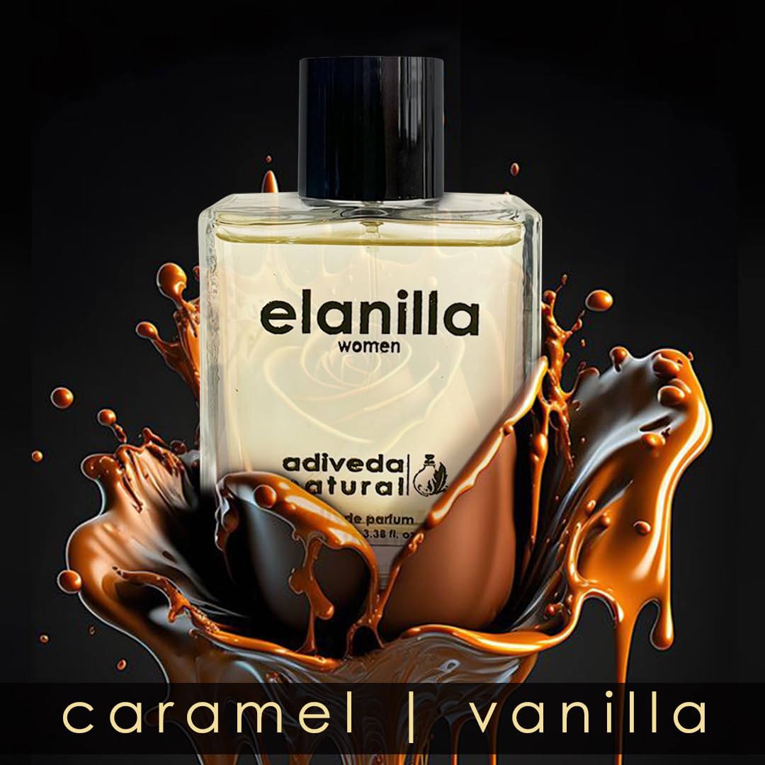 Adiveda Natural Elanilla Eau De Parfum  Caramel & Vanilla Perfume For Women 100ml 3.4 Fl.oz. Adiveda Natural Elanilla Eau De Parfum  Caramel & Vanilla Perfume For Women 100ml 3.4 Fl.oz.