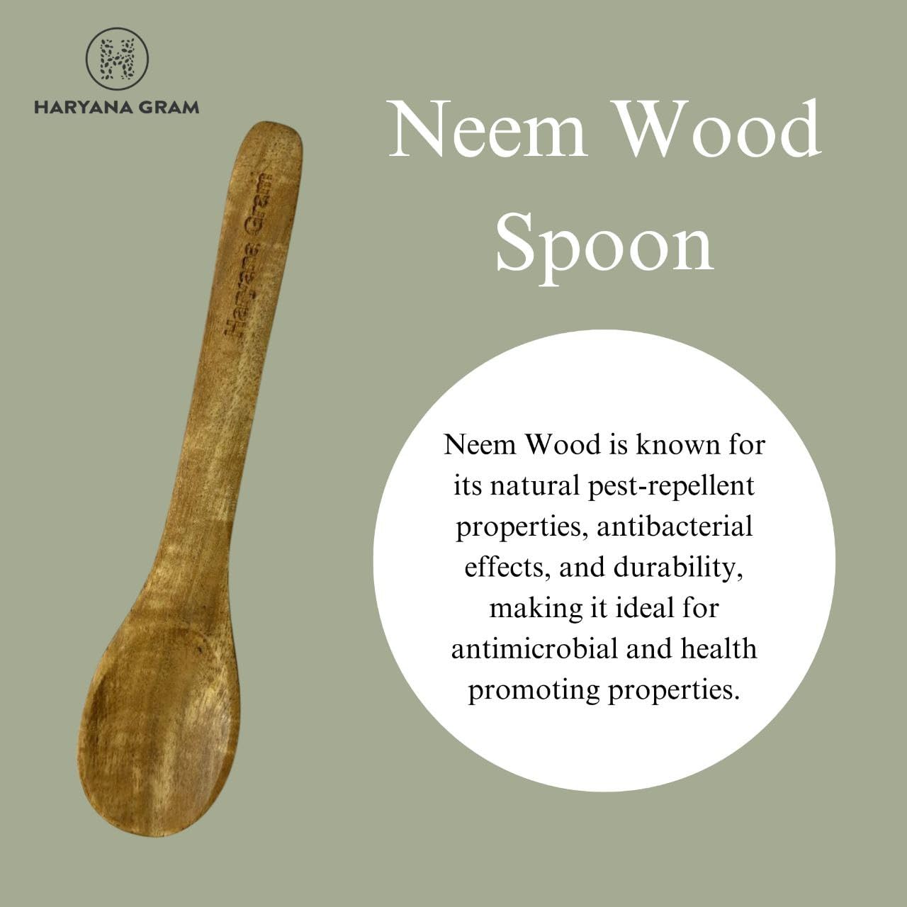 Organic A2 Desi Cow Bilona Ghee With Neem Wood Spoon By Haryana Gram | Rich In Vitamin A, D & Minerals Healthy Desi Ghee | (500ml) 16.9 Ounce | Jar Pack Organic A2 Desi Cow Bilona Ghee With Neem Wood Spoon By Haryana Gram | Rich In Vitamin A, D & Minerals Healthy Desi Ghee | (500ml) 16.9 Ounce | Jar Pack