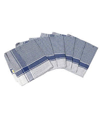 Kuber Industries Cotton Kitchen Towel 250 Gsm - Blue & White (6 Piece)