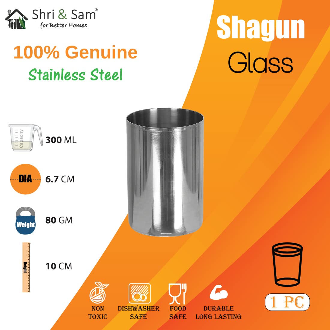 Stainless Steel Shagun Solid Dinner Set Of 3 Pcs, Silver | 1 Dinner Plate+ 1 Bowl+ 1 Glass - Dishwasher Safe Stainless Steel Shagun Solid Dinner Set Of 3 Pcs, Silver | 1 Dinner Plate+ 1 Bowl+ 1 Glass - Dishwasher Safe