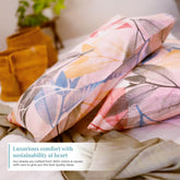 Printed Cotton Bedsheet For Double Bed With 2 Pillow Covers - 108x108 Inches, Multicolor | Ideal For Guest Houses, & Daily Home Use King Size Bed Sheet