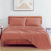 100% Organic Cotton Bedsheet For Double Bed With 2 Pillow Covers | 90 X 100 Inches, Rose Dawn | Soft & Comfortable Fabric, Machine Washable