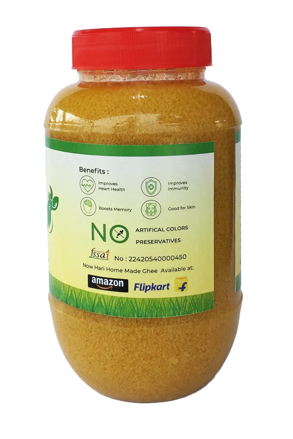 100% Natural Desi Cow Ghee By Hari Home Made Ghee | Delicious Healthy & Nutritious Danedar Cow Ghee Good For Boost Memory | (500ml) 16.9 Ounce | Jar Pack 100% Natural Desi Cow Ghee By Hari Home Made Ghee | Delicious Healthy & Nutritious Danedar Cow Ghee Good For Boost Memory | (500ml) 16.9 Ounce | Jar Pack