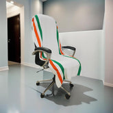 Roman Home Solid Large Luxury All Car Seats & All Office Chair Towel With Tie Knot & Elistick 450 Gsm - (White)