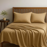 Microfiber Plain Bedsheets For Double Include Pillow Cover, Ultra Soft - 90 X 100 Inch, Beige | Perfect Bedsheet Home, Hotel, Villa, Resort & Guest House