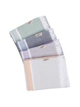 Ramraj 100% Cotton Signature Checked Bath Towel 1200 Gsm (Multicolor)- Pack Of 4