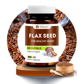 Vitawin Flax Seed For Healthy Heart, Immunity & Joint Support, Natural Herbal, 500mg | 60 Veg Capsules 100gm 0.2lbs
