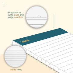 Flip Note A5 Notepad – Velvet Finish Cover, 80 Sheets Premium Smooth Paper (Chocolate) Pack Of 2