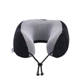 Neck Pillow For Flight Travel, Premium Memory Foam Neck Pillow, Black Color | Adjustable Travel Pillow For Head Support For Sleeping, Removable & Washable Cover, Comfortable Pillow