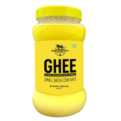 100% Pure Desi Daanedaar Cow Ghee By Kings Everyday | Rich Aroma & Taste Cow Ghee Ideal For Glowing Skin | (500ml) 16.9 Ounce | Jar Pack