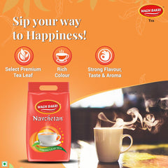 Wagh Bakri Navchetan Danedar Tea - Pack Of 2 X 1 Kg, 35.2 Ounce Each | Rich Color, Strong & Refreshing Taste, Awesome Aroma Chai Patti - Preservatives Free, Artificial Flavor Free | Caffeine Free