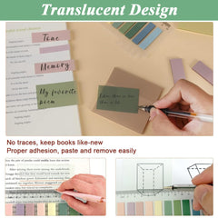 700 Sheets Transparent Sticky Notes Colorful Clear Plastic Pads | Oil-Based Pen Friendly
