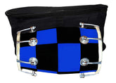 Wooden Musical Instrument Baby Dholak Drum Nuts & Bolt With Cover - Blue | Perfectly Symmetric Round Dholak Nickel Plated Bolts & Nuts - Mini Dholak For Festival, Wedding, Satsang