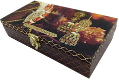 Designer Wodden Fancy Shagun Gift Boxes For Wedding, Shagun Cash Box Or Money Box With Mgi Printing For Wedding, Engagement, Holi, Diwali, Baby Showers, Colour - Brown