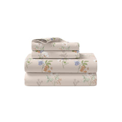 Printed Double Bedsheet With 2 Pillow Covers - 96 X 89 Inches, Cream | Ideal For Daily Use, Bedroom Decor & Gifting | Resistant All-Season Bedsheet