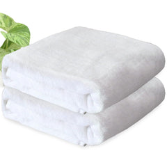 Heelium Bamboo Bath Towel | Lightweight & Quick Drying | Ultra Absorbent Towel 400 Gsm | Pack Of 2 - White