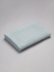 Spaces 100% Cotton Large Bath Towel 400 Gsm | For Men & Women Super Absorbent, Quick Dry, Ultra Soft Dobby Solid Design Towels Large Size (Delicate Blue)
