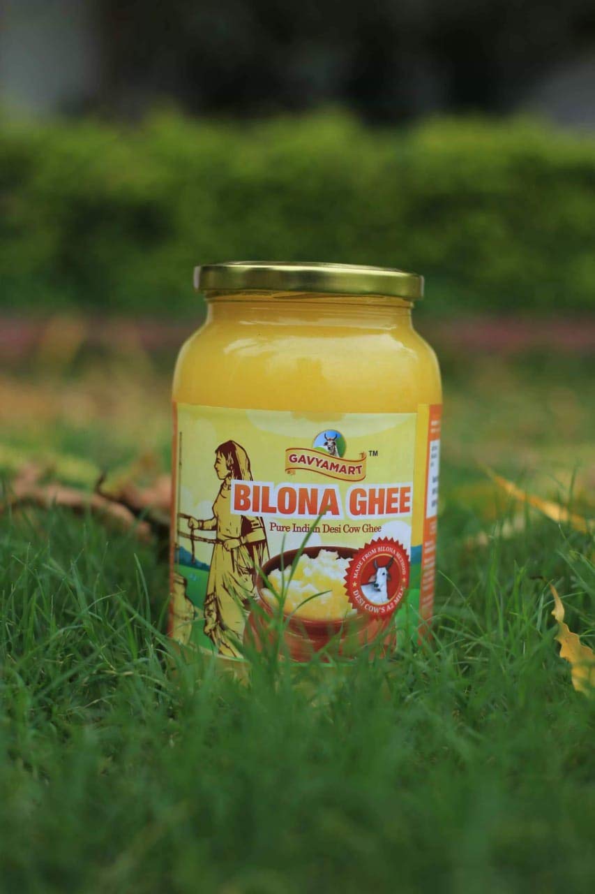 Pure Organic Bilona Ghee By Gavyamart | Rich In Healthy Fat Nutrients Desi Cow Ghee Perfect For Cooking & Deep Frying | 1 Litre (500ml * 2) 33.8 Ounce | Jar Pack Pure Organic Bilona Ghee By Gavyamart | Rich In Healthy Fat Nutrients Desi Cow Ghee Perfect For Cooking & Deep Frying | 1 Litre (500ml * 2) 33.8 Ounce | Jar Pack