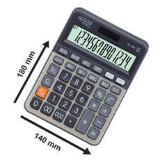 Bambalio BL-850 Large 12 Digits Display With Golden Metallic Panel | 3 Years Warranty Electronic Calculator With Tax Keys - 112 Steps Check And Correct