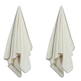 Spread Spain Microfiber Bath Towel 360 Gsm | Bath Towel For Men & Women Extra Soft Plush & High Absorbent | Set of 2 (Ivory)