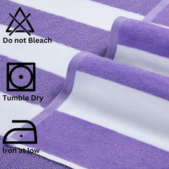 Towel Wala Striped Soft Turkish Cotton Small Bath Towel 450 Gsm | For Men & Women, Hotel Pool Towel (Pack Of 4)