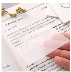 100 Pcs Transparent Sticky Notes Self-Stick Note Pads, Perfect For Study & Writing, Books & Office