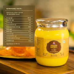 Natural Organic Bilona Cow Ghee By Himalayan Natives | Highly & Nutritious Traditional Bilona Method Cow Ghee Good For Weight Managements | (500ml) 16.9 Ounce | Jar Pack