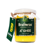 Natural Premium A2 Cow Ghee By Brahmras | Rich In Vitamins Using Traditional Bilona Method Cow Ghee Good For Daily Health | (500ml) 16.9 Ounce | Jar Pack