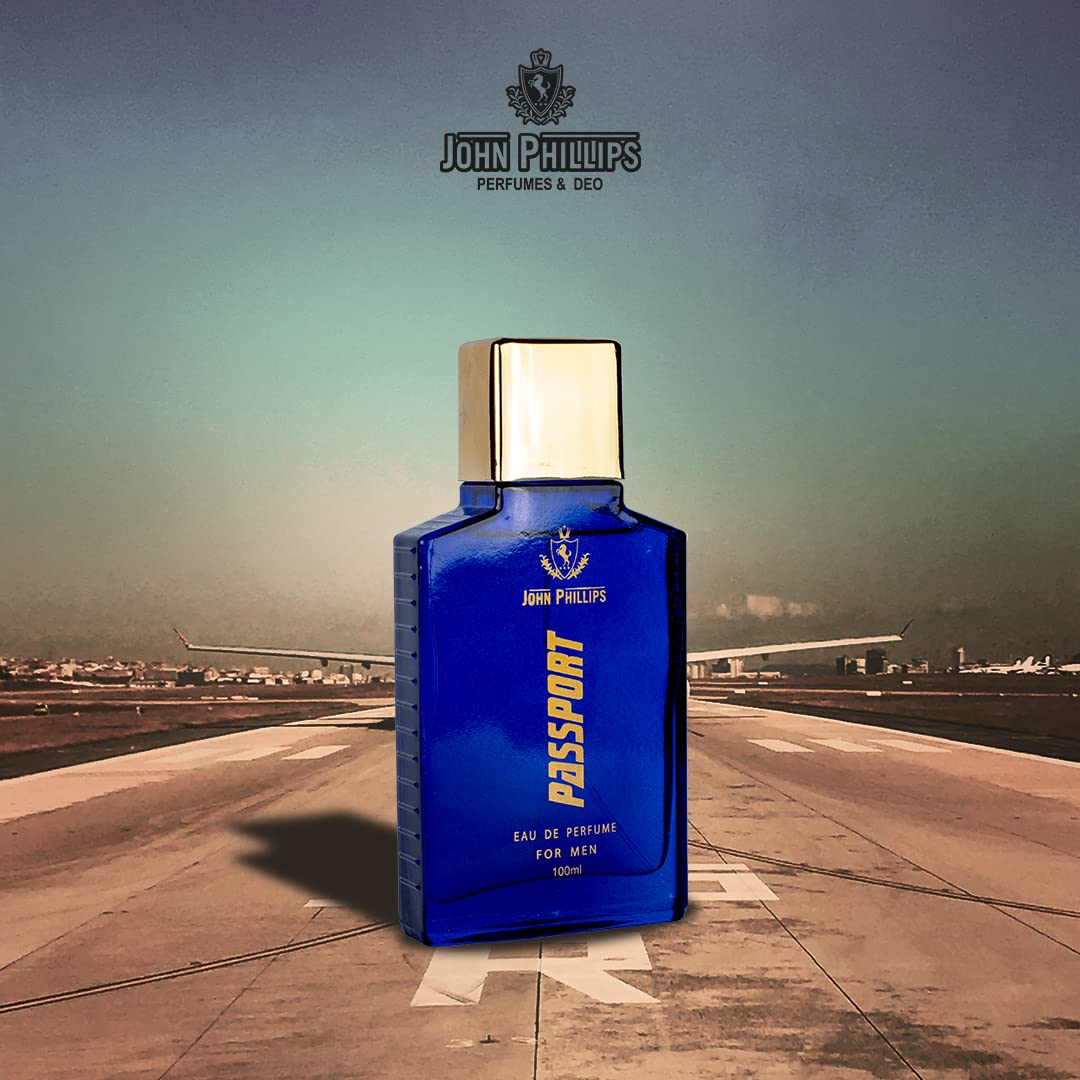 John Phillips Men Passport 100ml 3.4 Fl.oz. & Water Drops 125ml 4.2 Fl.oz. Pack Of 2 For Unisex John Phillips Men Passport 100ml 3.4 Fl.oz. & Water Drops 125ml 4.2 Fl.oz. Pack Of 2 For Unisex