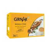 Girnar Masala Chai Instant Premix With Spices - 36 Sachets | Natural Tea Extract & Mixture Of Aromatic Indian Spices - Medium Caffeine Loose Leaf Tea