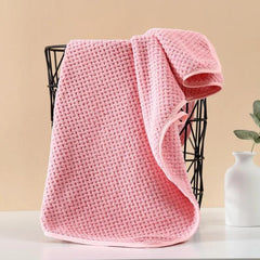 Linear Microfiber Hand Towel 240 Gsm | Highly Absorbent Hand Towels For Bathroom Soft Hand Microfiber Towel For Men & Women (Pink)- Pack Of 2