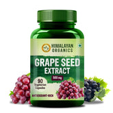 Himalayan Organics Grape Seed Extract 500mg Antioxidant Supplement, Healthy Cholesterol Level Boost Immunity, Promote Healthy Hair & Skin | 90 Veg Capsules 150gm 0.3lbs