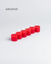RASBERRY RED VOTIVE CANDLES | SET OF 12 | BEST USE FOR VALENTINNE WEEK CANDLES