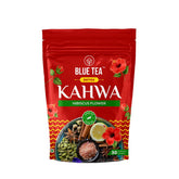 Blue Tea Detox Kahwa Hibiscus Flower Tea - 30 Pyramid Tea Bags | Detox Blend Improves Immunity - Caffeine Free, No-Additives, Non GMO | Plant Based Tangy Taste - Zipper Pack