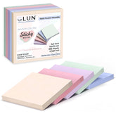 Sticky Notes 400 Sheets Cube (4 Colors X 100 Sheets Each) | Ideal For School, Office & Home