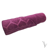 Nive Home Linens Microfiber Bath Towel 400 Gsm | Self Design, Ultra Soft, Super Absorbent, Quick Dry (Dark Plum)