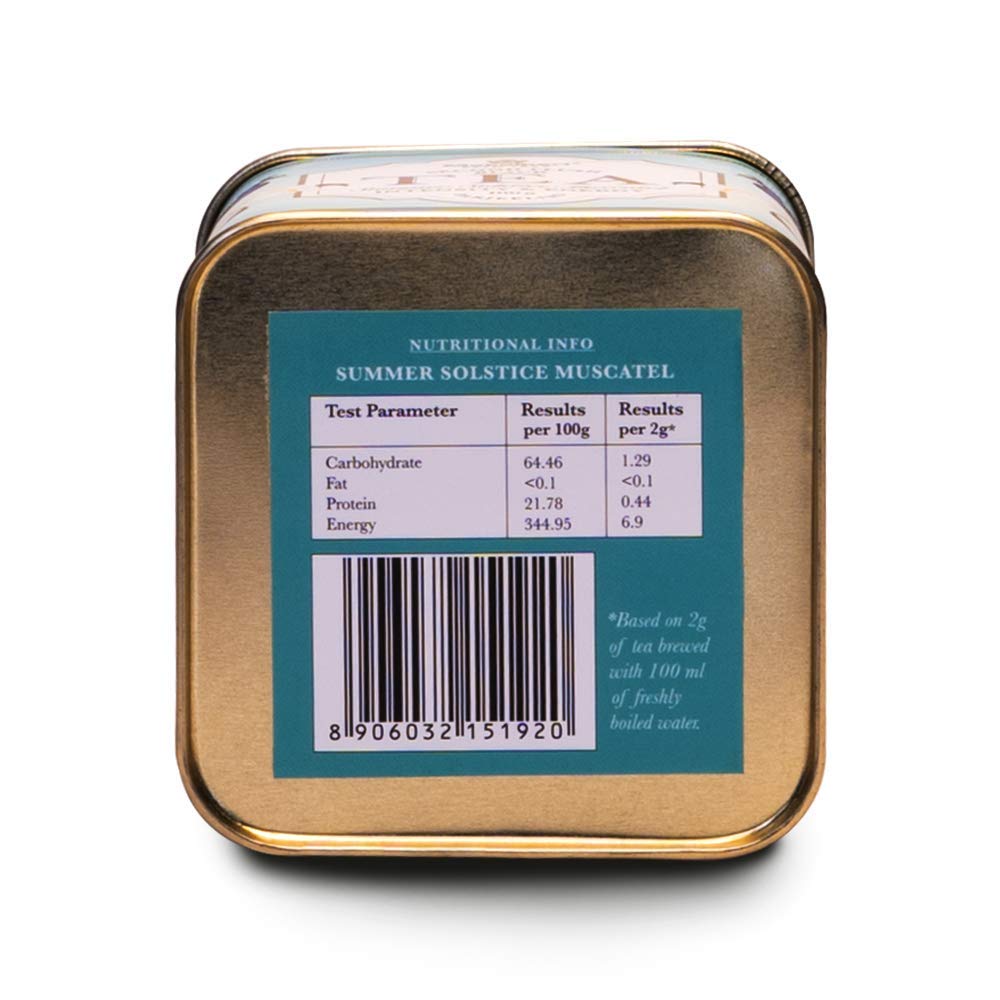 Makaibari Summer Solstice Muscatel Darjeeling Black Tea - 100gm Tin Caddy, 3.5 Ounce | Second Flush Black Tea - 100% Darjeeling Long Leaf Tea Makaibari Summer Solstice Muscatel Darjeeling Black Tea - 100gm Tin Caddy, 3.5 Ounce | Second Flush Black Tea - 100% Darjeeling Long Leaf Tea
