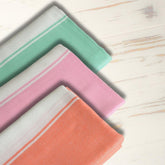 Aero Weav Ultra Lightweight Bamboo Bath Towel 600gsm | Compact, Portable & Less Than Skin-Friendly & Eco-Friendly Travel Towel (Peppermint, Baby Pink & Wannabe Orange)- Pack Of 3