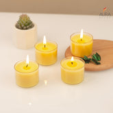 CLEAR CUP TEALIGHT CANDLES LONG BURNING BEST CANDLES FOR HOME DECOR SET OF 4
