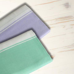 Aero Weav Ultra Lightweight Bamboo Bath Towel 200gsm | Compact, Portable & Less Than Skin-Friendly & Eco-Friendly Travel Towel (Lavender Lily & Peppermint)- Pack Of 2