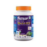 Fast&up Plant Based B12 , With Natural Methylcobalamin, Usda Organic Certified, 100% Natural, Preservative Free, Contributes To Daily Rda Of Vitamin B12 | 60 Tablets , 100gm 0.2lbs