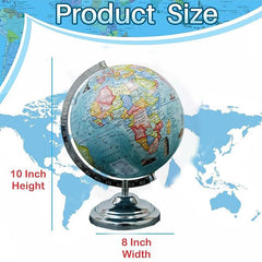 Rotating English Globe With Sturdy Metal Stand For Home Decor, Office Decor & Study Table Decor, Birthday, Party Gifts & Anniversary, Pack Of 1